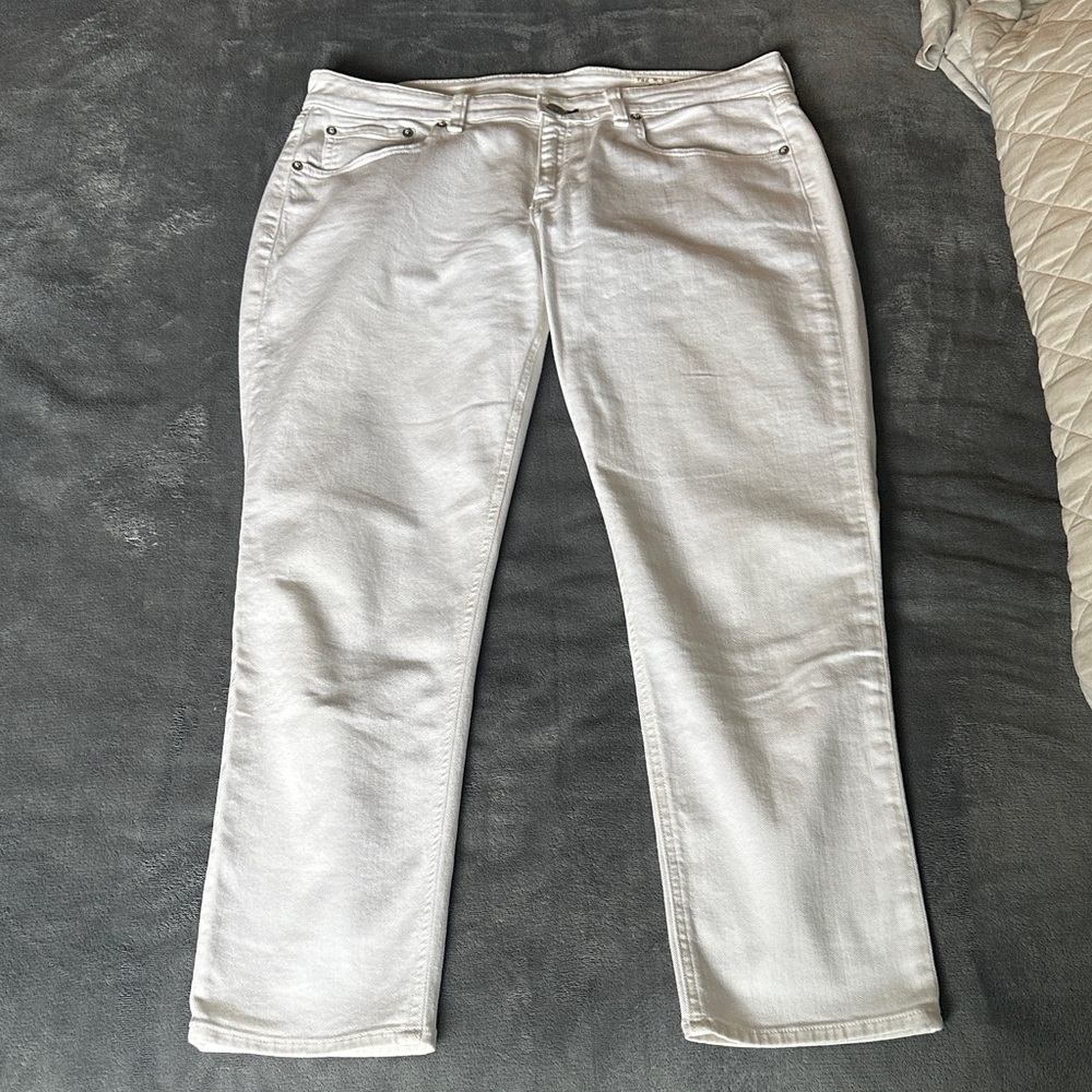 rag & bone Women's low rise Straight-Leg White Jeans